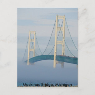 Mackinac Bridge, Michigan Postcard