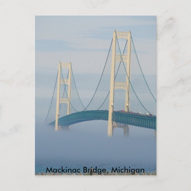 Mackinac Bridge, Michigan Postcard (Front)