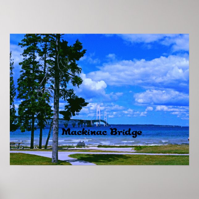 Mackinac Bridge Michigan Poster (Front)
