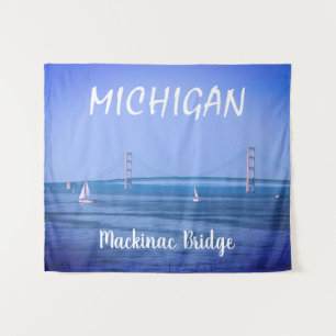 Mackinac Bridge Michigan Tapestry