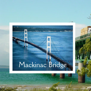 Mackinac Bridge, Mighty Mac, Michigan Postcard