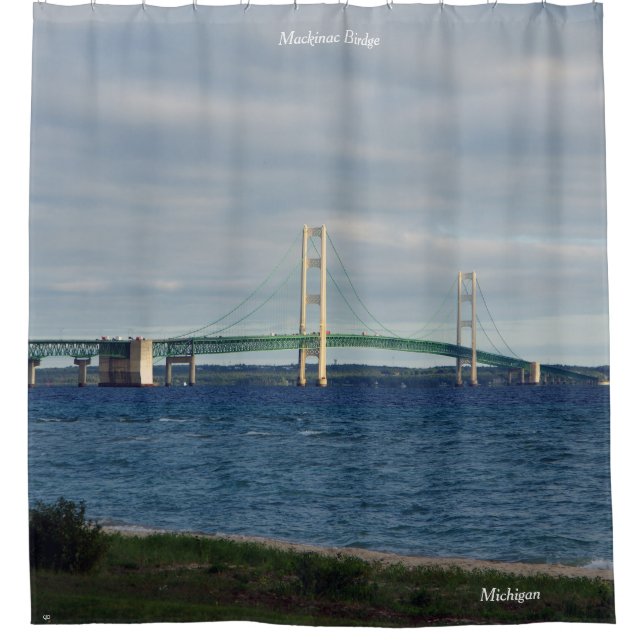 Mackinac Bridge shower curtain (Front)