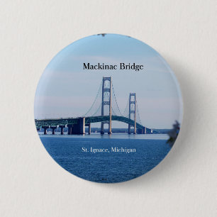 Mackinac Bridge spring St. Ignace button