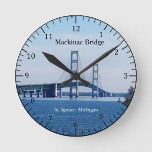 Mackinac Bridge St. Ignace clock