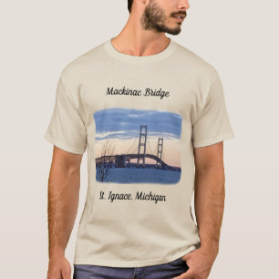 Mackinac Bridge St. Ignace shirt black lettering