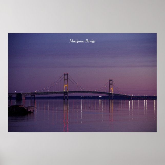 Mackinac Bridge sunrise poster (Front)