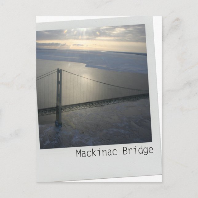 Mackinac Bridge Upper Peninsula Michigan postcard (Front)