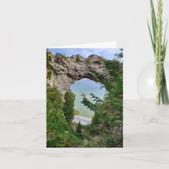 Mackinac Island Arch Rock Card (Front)