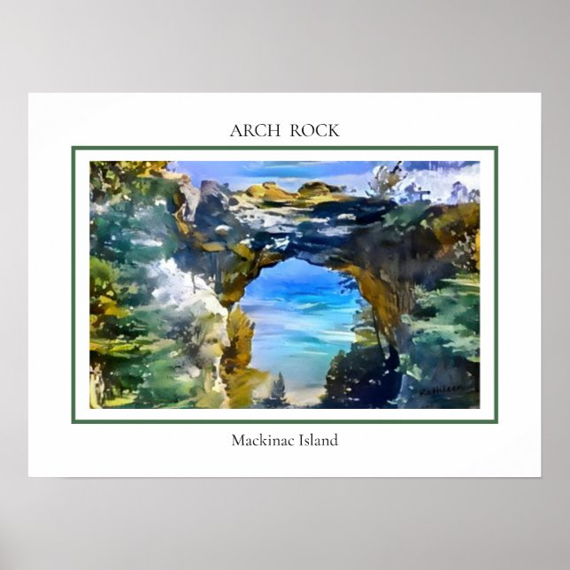 Mackinac Island Arch Rock Poster (Front)