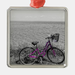 Mackinac Island Bike Selective Colour Metal Tree Decoration