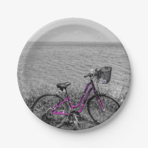 Mackinac Island Bike Selective Colour Paper Plate