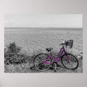 Mackinac Island Bike Selective Colour Poster