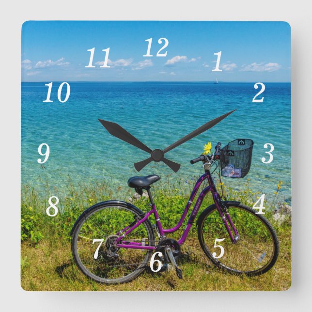 Mackinac Island Bike Wall Clock (Front)