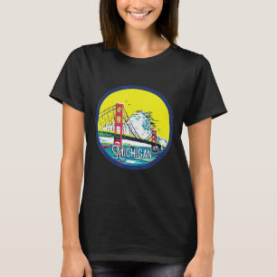 Mackinac Island Bridge Michigan Great Lakes Huron T-Shirt
