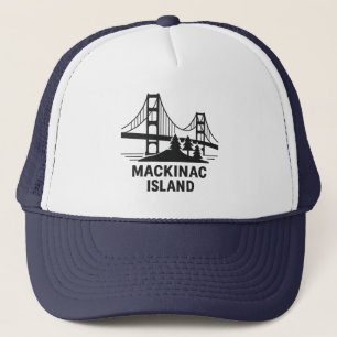 Mackinac Island Bridge & Pines   Michigan  Trucker Hat