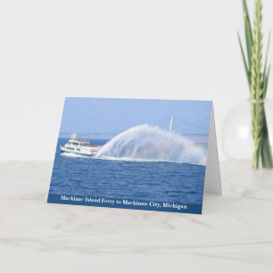 Mackinac Island Ferry Mackinaw City Blank Greeting Card