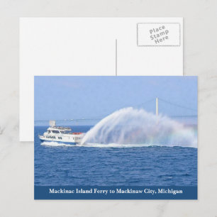 Mackinac Island Ferry to Mackinaw City, Michigan Postcard