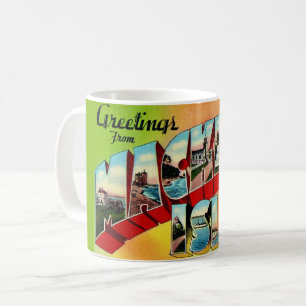 Mackinac Island Greetings Postcard Coffee Mug