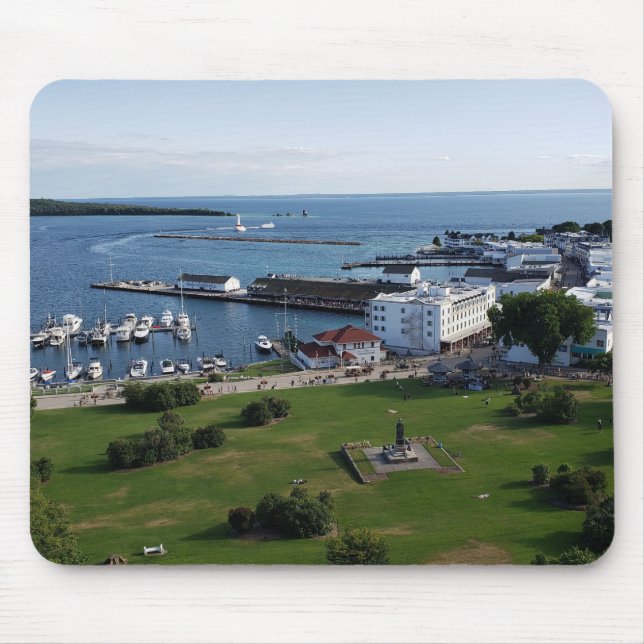 Mackinac Island & Harbor, Michigan Mouse Mat (Front)