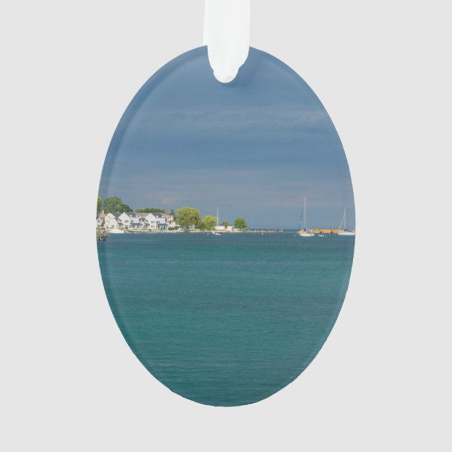 Mackinac Island Harbour Ornament (Back)