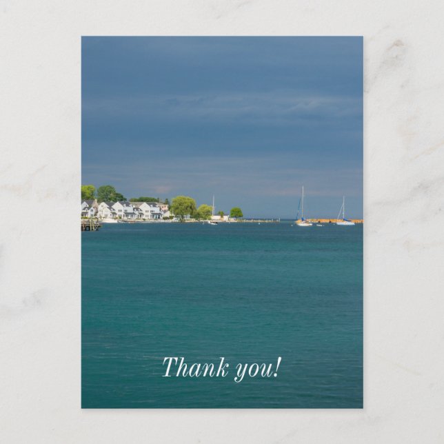 Mackinac Island Harbour Postcard (Front)