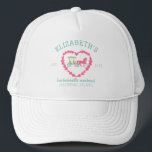 Mackinac Island Horse Drawn Carriage Bachelorette  Trucker Hat<br><div class="desc">With a hand illustrated pink horse and carriage these hats are a special keepsake for your bachelorette party trip to Mackinac Island Michigan.</div>
