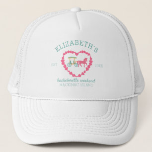 Mackinac Island Horse Drawn Carriage Bachelorette  Trucker Hat