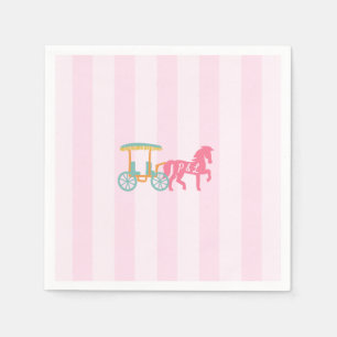 Mackinac Island Horse Drawn Carriage Monogram Napkin