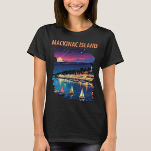 Mackinac Island Michigan Harbour Travel T-Shirt