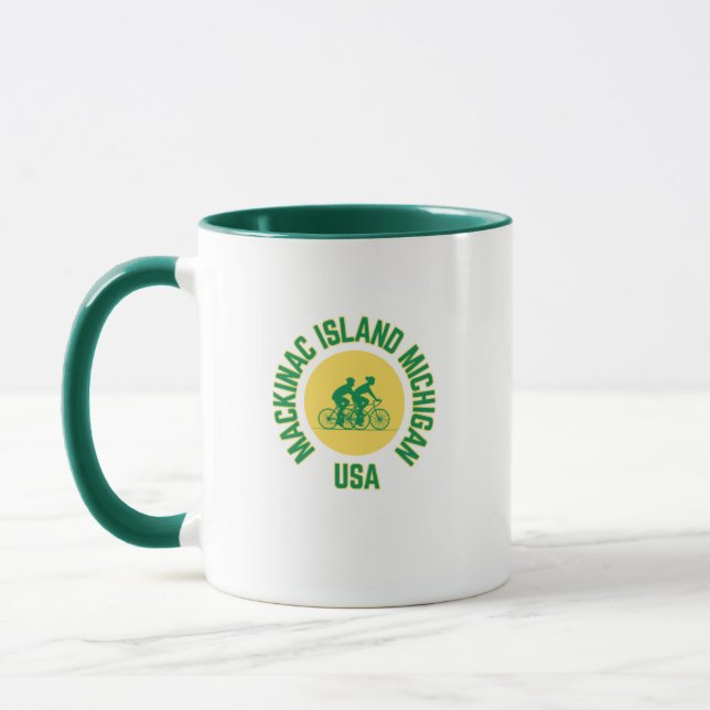 Mackinac Island Michigan Hometown Coffee Mug (Left)