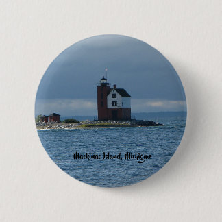 Mackinac Island, Michigan lighthouse button
