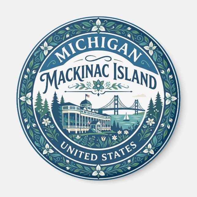 Mackinac Island Michigan Magnet (Front)