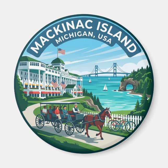 Mackinac Island Michigan Magnet (Front)