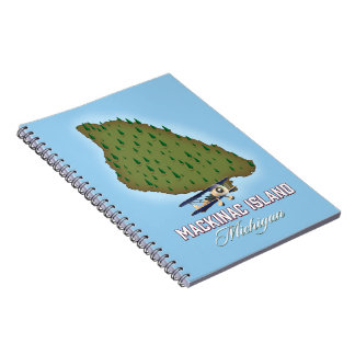 Mackinac Island Michigan map Notebook