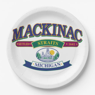 Mackinac Island Michigan Paper Plate