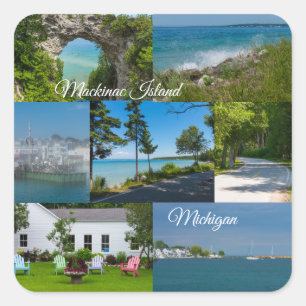 Mackinac Island Michigan Square Sticker
