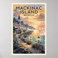 Mackinac Island Michigan Vintage Travel