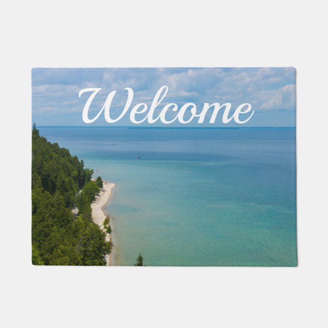 Mackinac Island Skyview Welcome Doormat (Front)