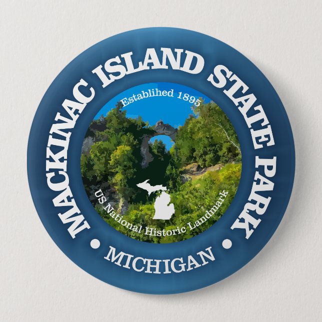 Mackinac Island SP 10 Cm Round Badge (Front)