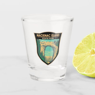 Mackinac Island State Park Michigan Arch Rock  Shot Glass