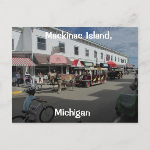 Mackinac Island Street Scene Postcard