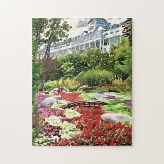 Mackinac Island The Secret Garden Postcard Jigsaw Puzzle