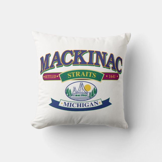 Mackinac Island The Straits Cushion (Front)