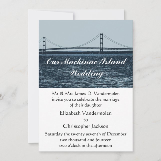 Mackinac Island Wedding Invitation (Front)