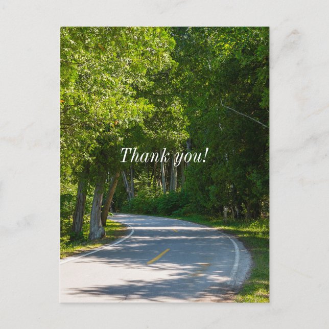 Mackinac Lake Shore Drive Thank You Postcard (Front)