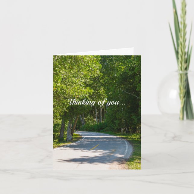 Mackinac Lake Shore Drive Thinking Of You Card (Front)