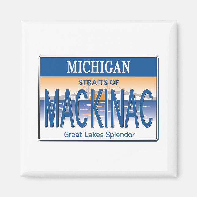 Mackinac License Magnet (Front)