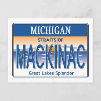 Mackinac License Postcard