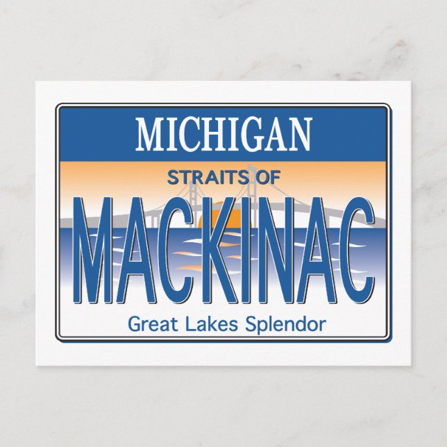 Mackinac License Postcard (Front)