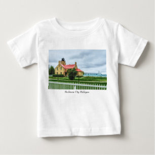 Mackinac Light and Bridge Baby T-Shirt